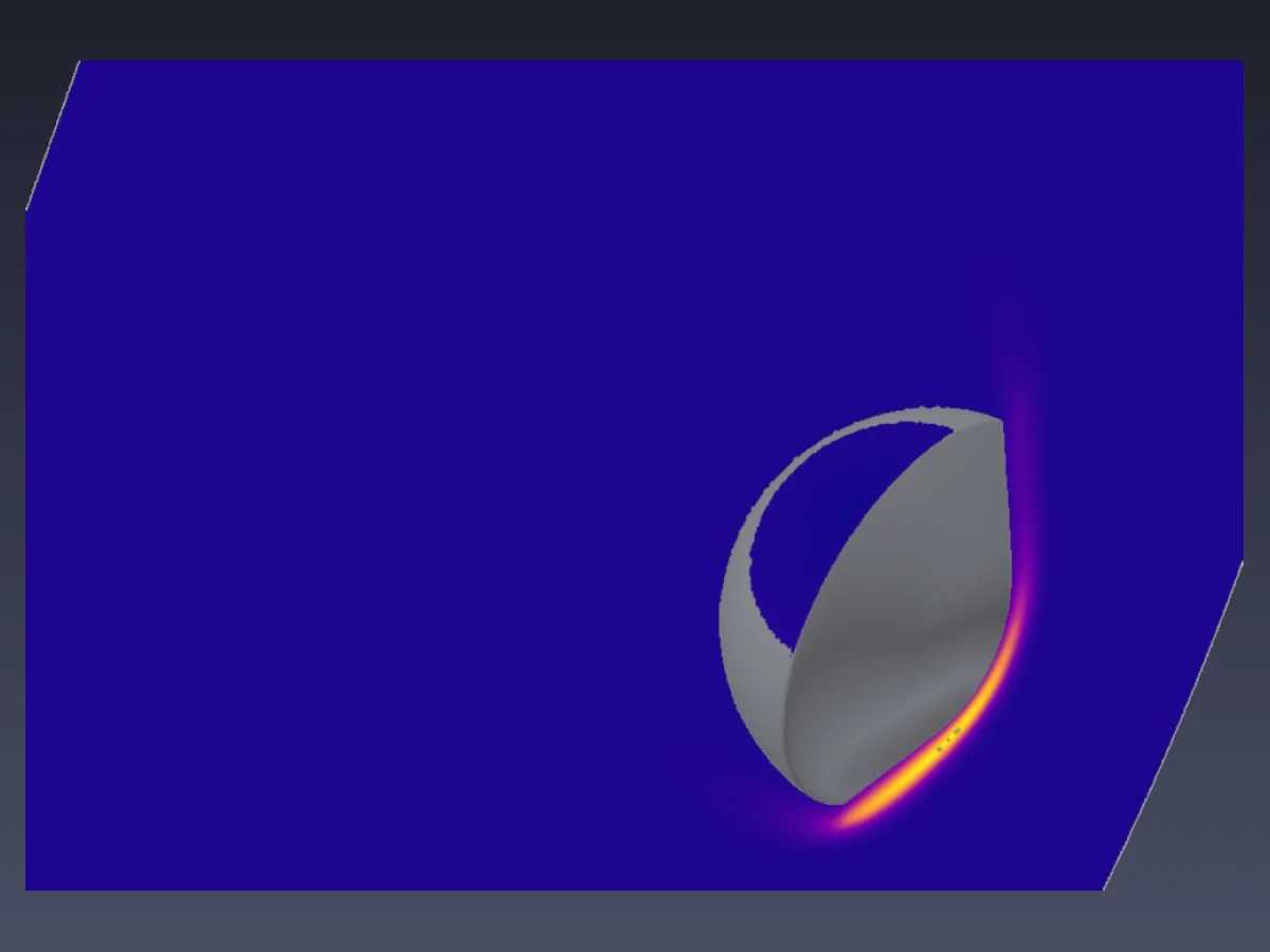 Electron concentration around capsule