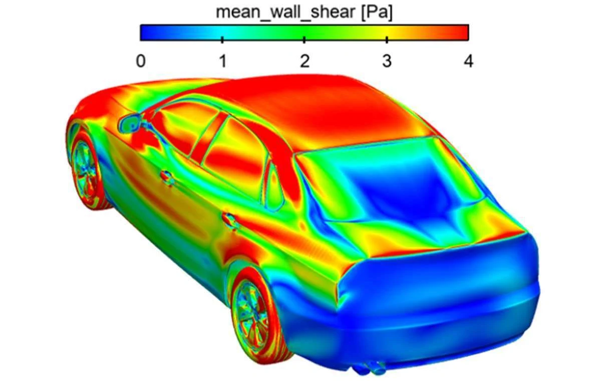 Mean wall shear stress on a DrivAer car with an adjoint-tuned GEKO turbulence model